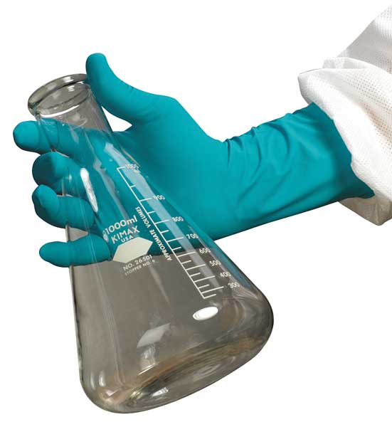 Fully Textured Exam Gloves, Nitrile, Powder Free, Green, M, 50 PK