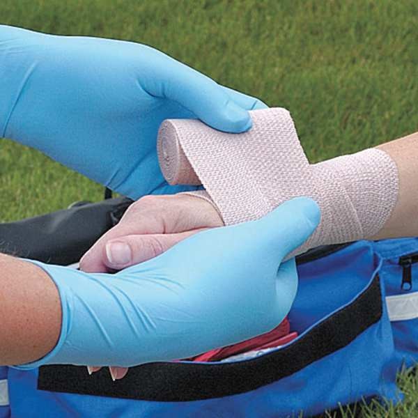 Microflex Exam Gloves, Nitrile, Powder-Free, Large (Size 9), Blue, 50 Pack
