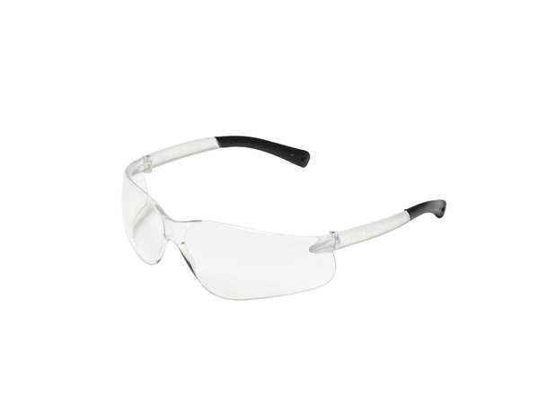 Safety Glasses, Wraparound Light Blue Polycarbonate Lens, Scratch-Resistant