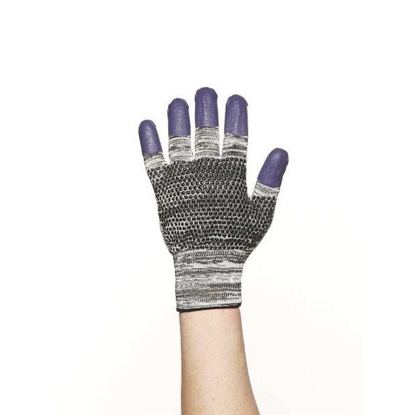 G60 Purple Nitrile Cut Resistant Gloves, Grey/Black, Purple Fingertips, Ambidextrous, 2XL, 1 Pair