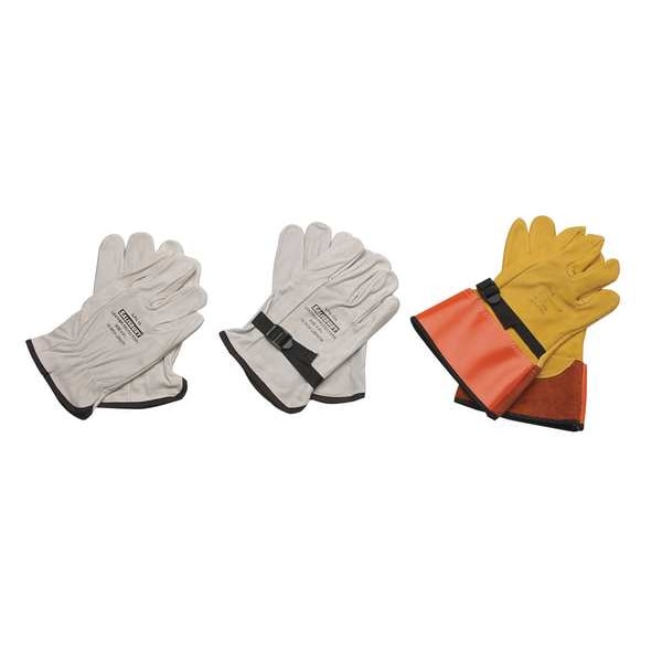 Electrical Glove Protector, 8, White, PR