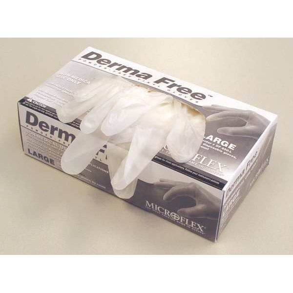 Vinyl Exam Gloves, Vinyl, Powder Free, Clear, XL, 100 PK