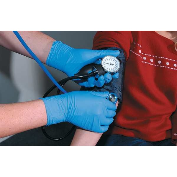 Exam Gloves with Advanced Barrier Protection, Nitrile, Powder Free, Violet Blue, S, 50 PK