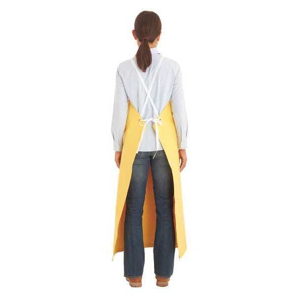 AlphaTec Bib Apron, Hycar, 17 mil, 45 in L, Yellow, Universal Size