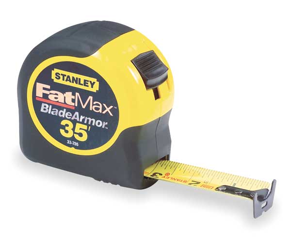 30 ft FATMAX Classic Tape Measure, 1-1/4 in Blade, Stud Markings, ABS Plastic Case, Rubber Grip