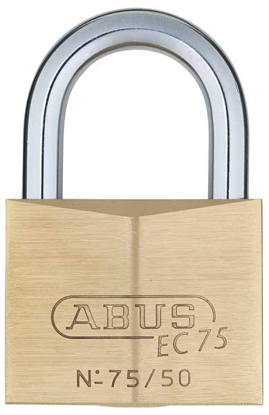 Padlock, Keyed Alike, Standard Shackle, Square Brass Body, Steel Shackle, 13/32 in W