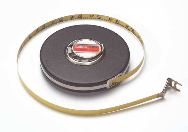 100 ft Engineer's Tape Measure, 3/8 in Blade