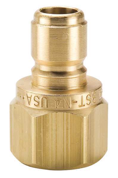 Hydraulic Quick Connect Hose Coupling, Brass Body, Sleeve Lock, 3/8