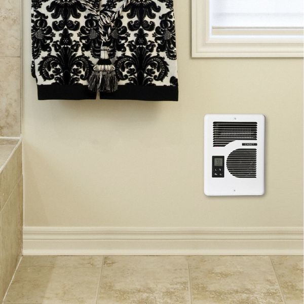 Recessed Electric Wall-Mount Heater, Recessed, 1000/1500/1600W W, 120/208/240V AC, White