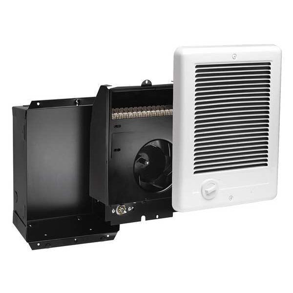 Recessed Electric Wall-Mount Heater, Recessed, 2000/1500W W, 208/240V AC, White