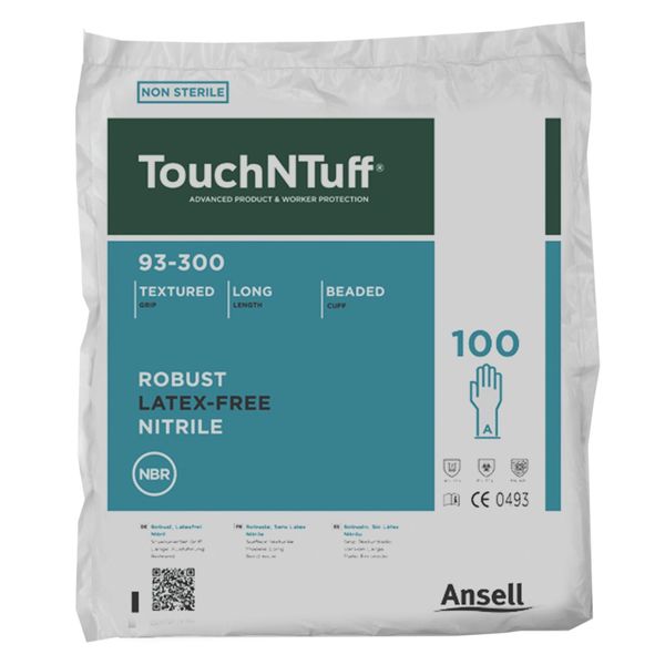 Disposable Gloves, Nitrile, Powdered, Green, L, 1000 PK