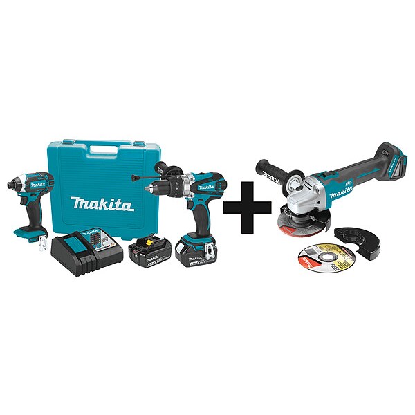 Cordless Combination Kit, 3 Tools, 18V DC