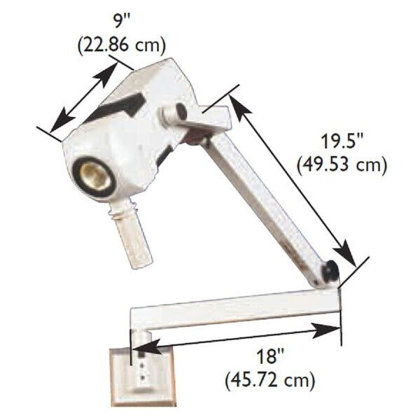 Exam Light, Wall, 150W, 37-1/2in. L, 10 ft.