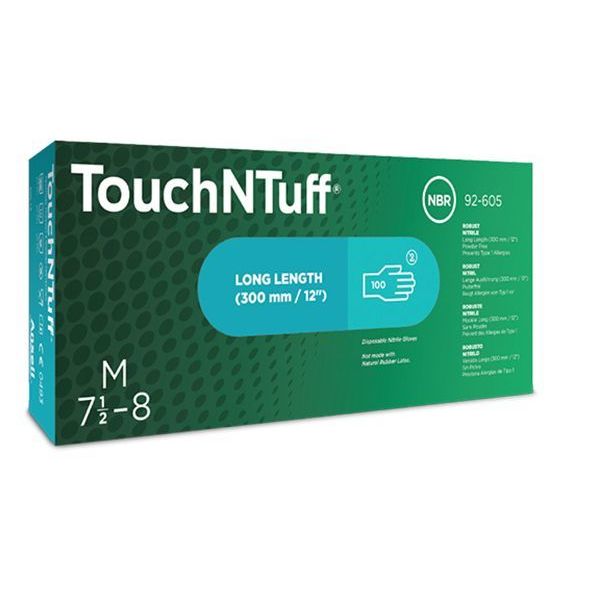 Disposable Nitrile Gloves with Enhanced Chemical Splash Protection, Nitrile, Powder Free, Green