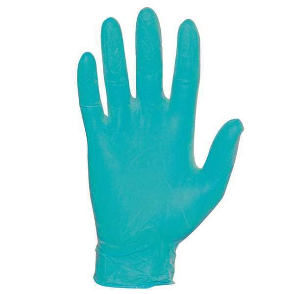 TouchNTuff, 9 1/2 in Chemical Resistant Gloves, Nitrile, Powder-Free, Large (9), 5 mil, 100 Pack