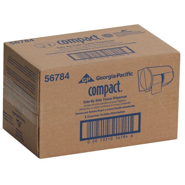 Toilet Paper Dispenser, Compact, Horizontal Double Roll, Coreless, Wall Mount, Black