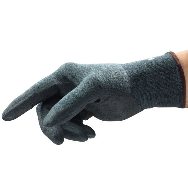 Hyflex Cut-Resistant Coated Gloves, A4 Cut Level, Palm Dipped, Nitrile, Gray, Large (Size 9), 1 Pair