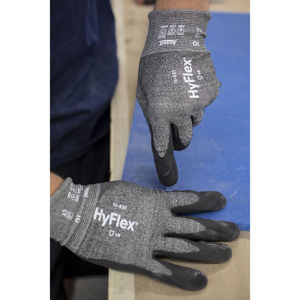 Cut Resistant Coated Gloves, A2 Cut Level, Nitrile, M, 1 PR