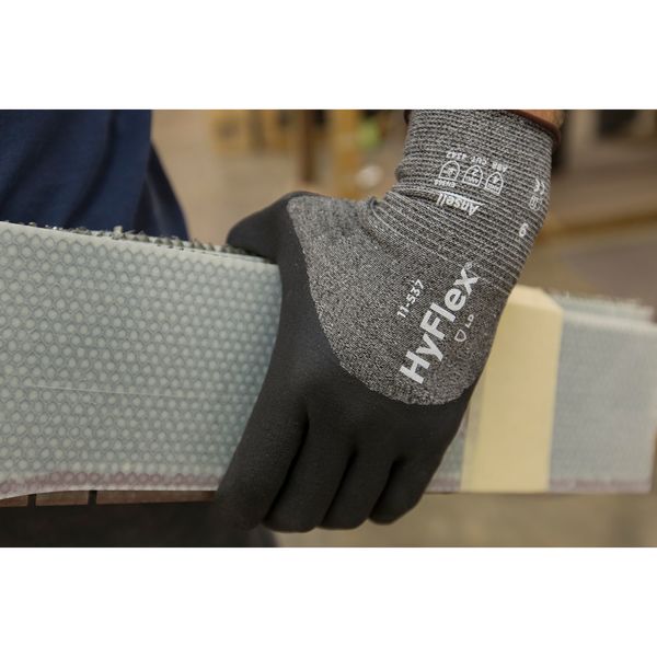 Cut Resistant Coated Gloves, A2 Cut Level, Nitrile, M, 1 PR