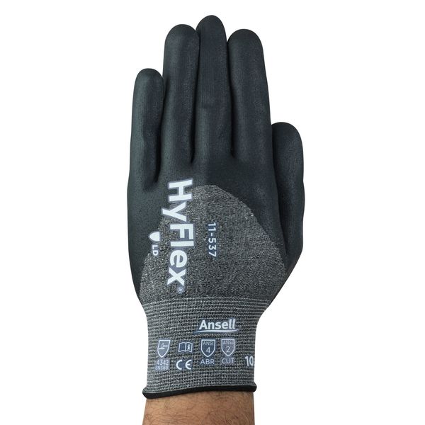 Cut Resistant Coated Gloves, A2 Cut Level, Nitrile, M, 1 PR