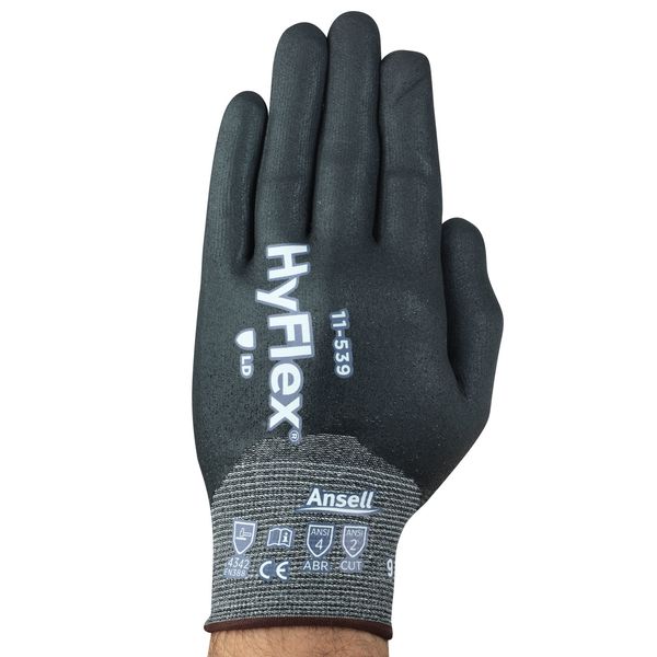 Cut Resistant Coated Gloves, A2 Cut Level, Nitrile, S, 1 PR