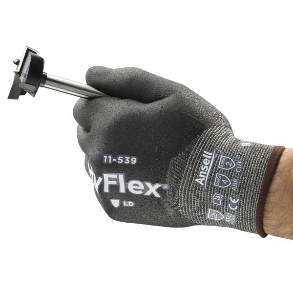 Cut Resistant Coated Gloves, A2 Cut Level, Nitrile, S, 1 PR