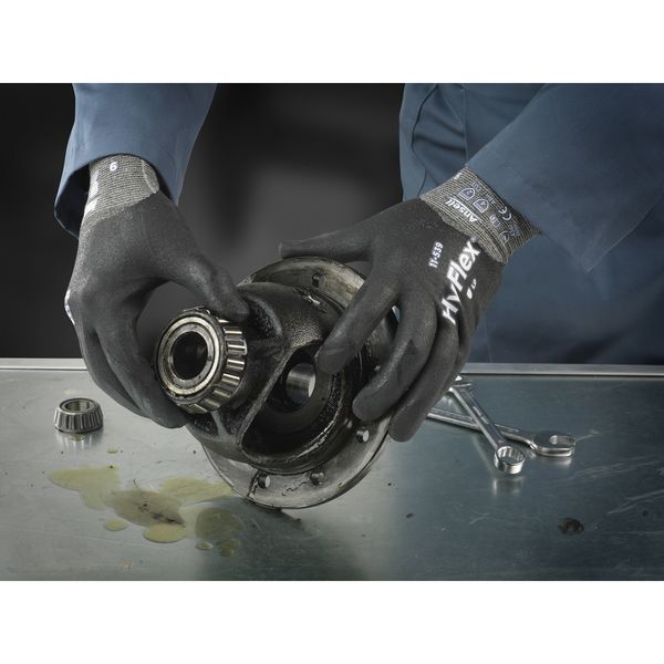 Cut Resistant Coated Gloves, A2 Cut Level, Nitrile, S, 1 PR