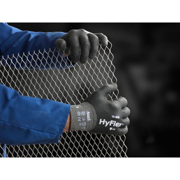 Cut Resistant Coated Gloves, A2 Cut Level, Nitrile, S, 1 PR