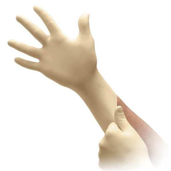 Cleanroom Gloves, Latex, M, PK1000
