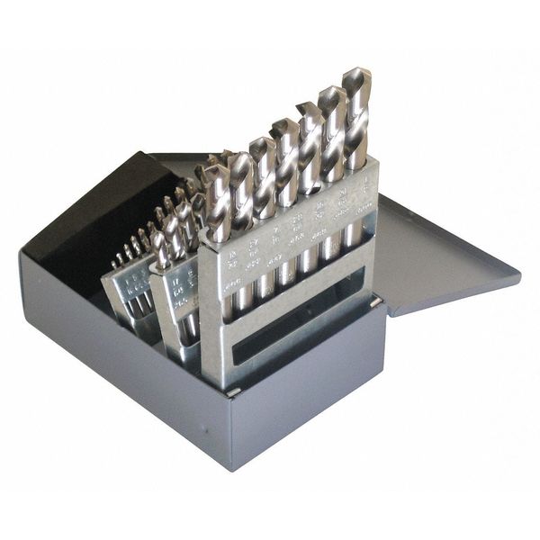 29PC 118Â° General-Purpose Screw Machine Lgth Dril Set Cleveland 2120 Bright HSS RHS/RHC 1/16-1/2