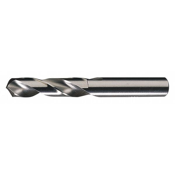 Screw Machine Drill Bit, 37/64 in Size, 118  Degrees Point Angle, High Speed Steel, Bright Finish