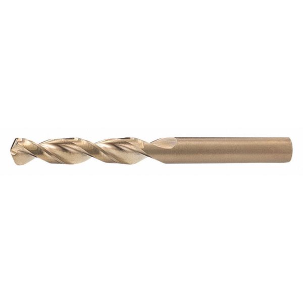 Screw Machine Drill Bit, R Size, 135  Degrees Point Angle, Cobalt, Straw/Bronze Finish
