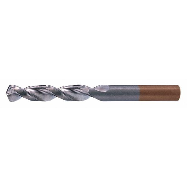 Screw Machine Drill Bit, Q Size, 135  Degrees Point Angle, Cobalt, TiCN Finish, Straight Shank