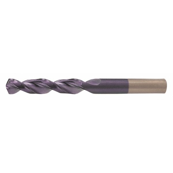 Screw Machine Drill Bit, P Size, 135  Degrees Point Angle, Cobalt, TiAlN Finish, Straight Shank