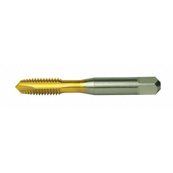 Spiral Point Tap, #8-32, Plug, UNC, 2 Flutes, TiN