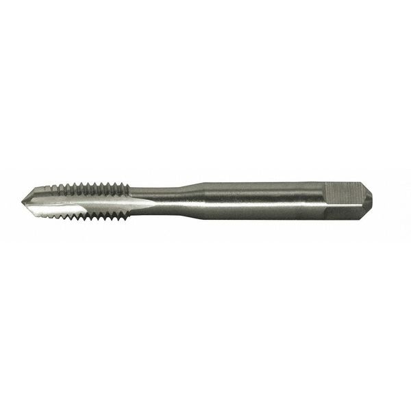 Spiral Point Tap, #8-32, Plug, UNC, 2 Flutes, Bright