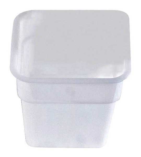 Round Storage Container, White, 3-3/4