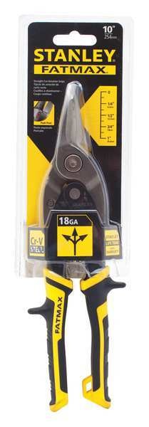 Aviation Snip, Straight, 10 in, Chromium Vanadium