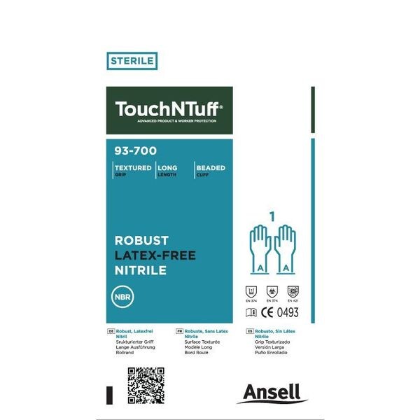 Sterile Cleanroom Glove, Nitrile, XL, PK200
