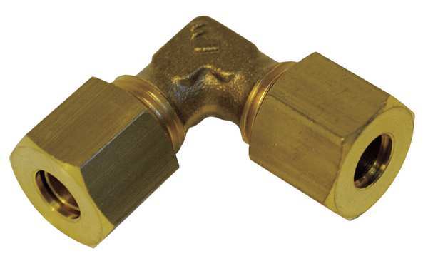 6mm Compression Brass 90 Degree Elbow 10PK