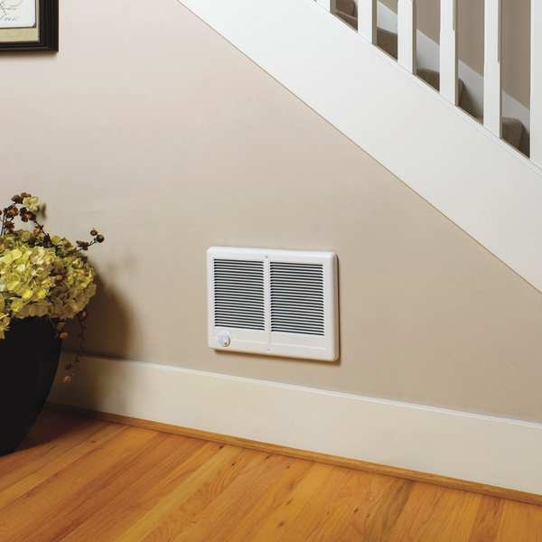 Recessed Electric Wall-Mount Heater, Recessed or Surface, 4000/3000W W, 240V AC, White