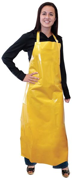 Bib Apron, Yellow, 50 In. L