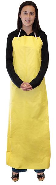 Bib Apron, Yellow, 55 In. L