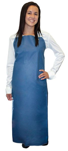 Bib Apron, Blue, 48 In. L