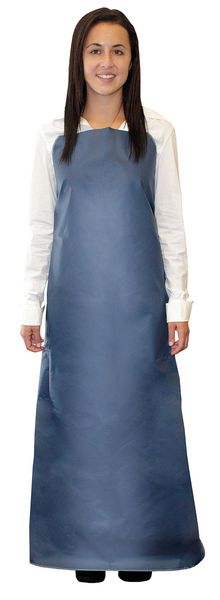 Bib Apron, Blue, 55 In. L