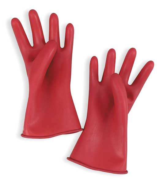 Electrical Gloves, Class 00, Red, Sz 8, PR