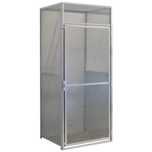 Bulk Storage Locker Starter, 48 in W, 48 in D, 90 in H, 0 Shelves, 1 Doors, Steel, Unassembled
