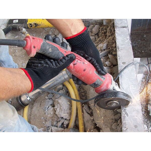 Anti-Vibration Gloves, L, Black, PR