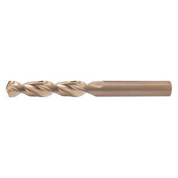 Screw Machine Drill Bit, 39/64 in Size, 135  Degrees Point Angle, Cobalt Steel, Straw/Bronze Finish