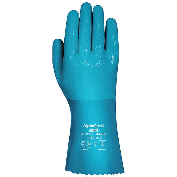Chemical Resistant Gloves, 10, Blue, PR